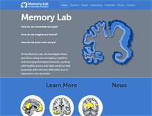 Tablet Screenshot of memorylab.org